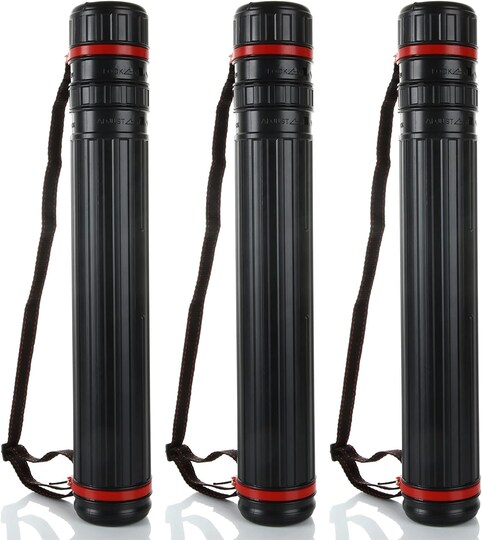 3PCS Poster Tube, Small Poster Tube with Strap, Art & Poster Storage Transport Tubes, Carry Document, Blueprint, Drawing and Artwork, Round Poster Holder Tube Cases Expand from 17.5 to 28 Inch
